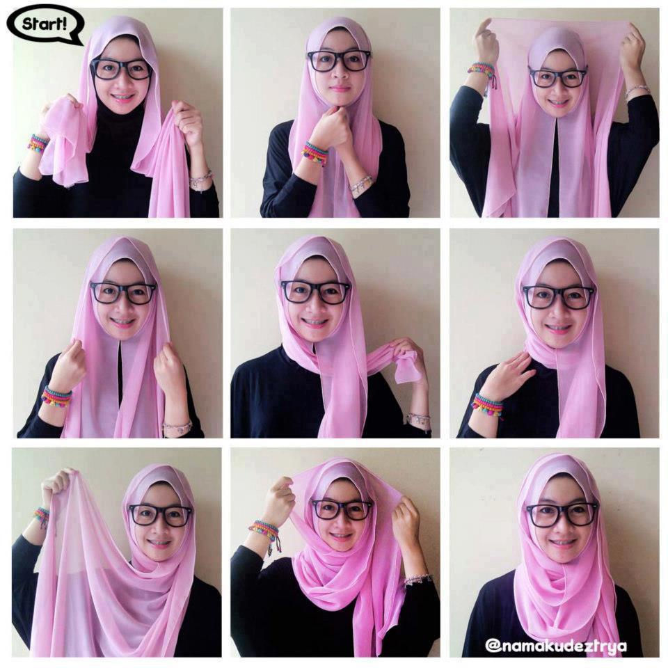 Tutorial Hijab Indonesia Segi Empat Dian Pelangi Untuk Wajah Bulat